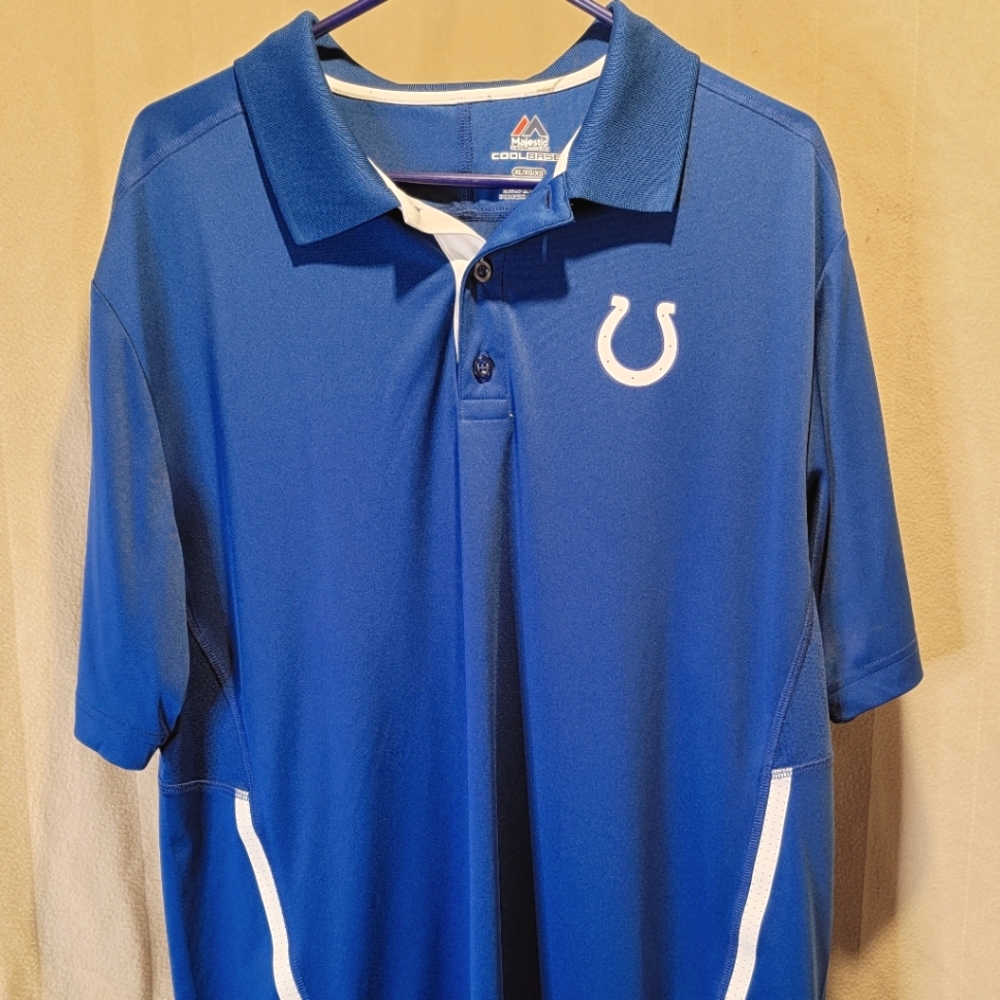 3/$10 Men's Indianapolis Colts Short Sleeve Polo Shirt Size XL